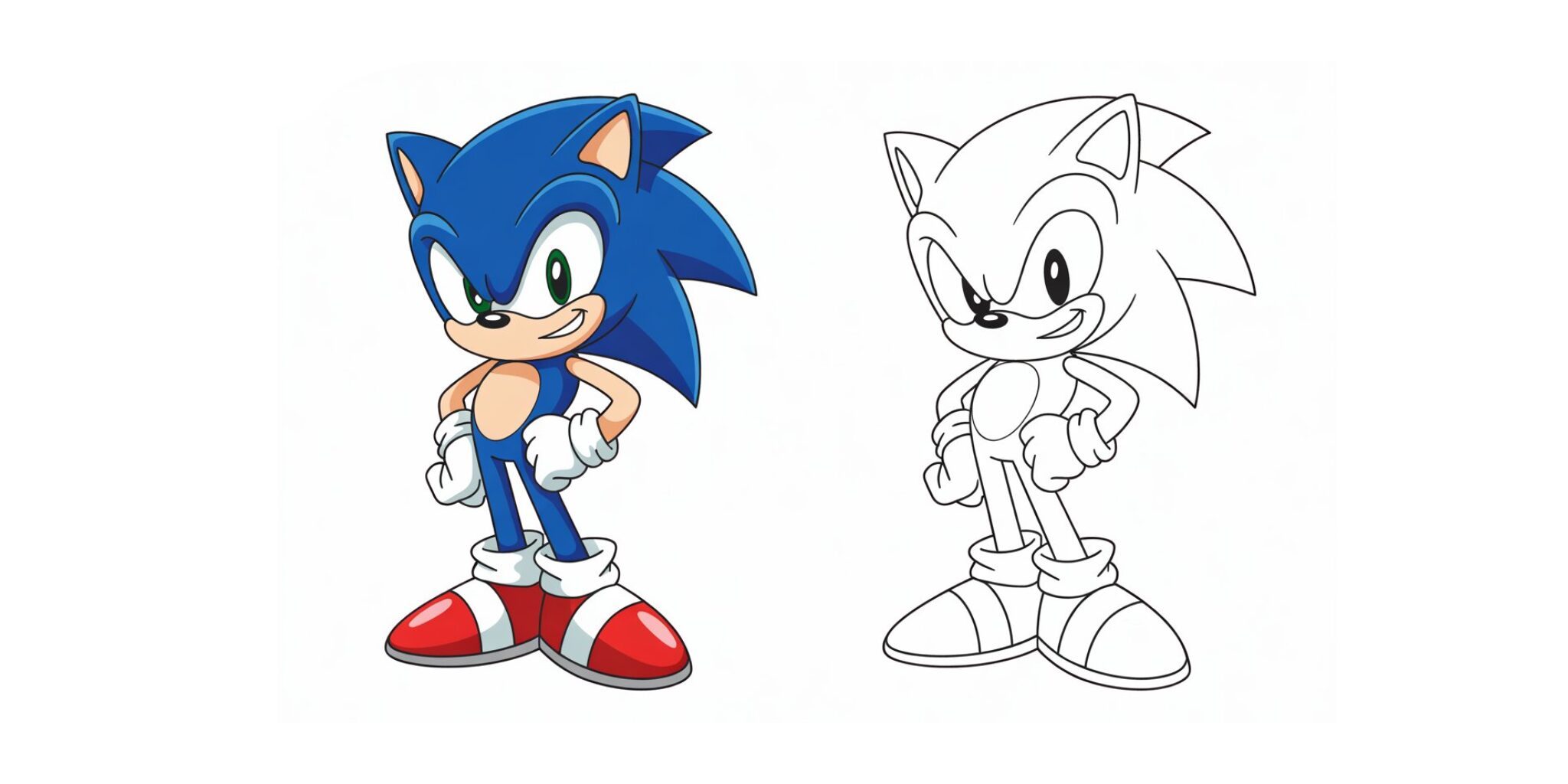 sonic da colorare